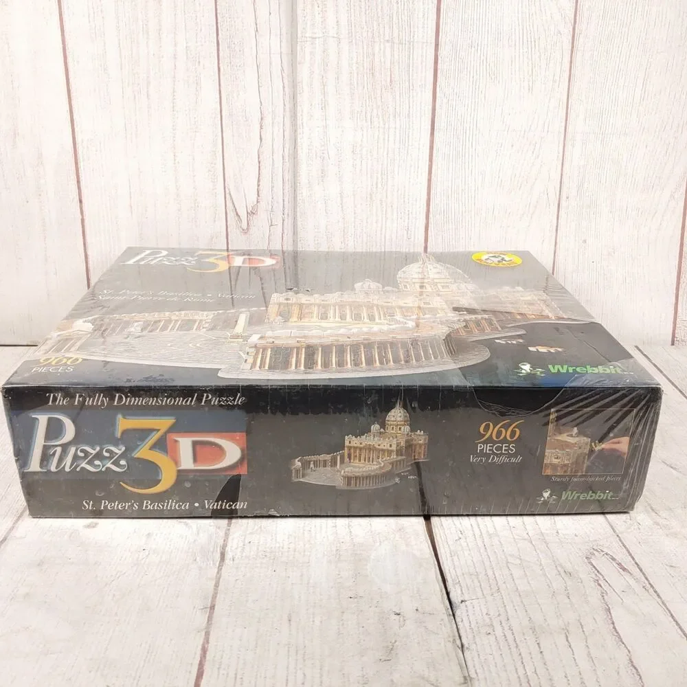 NEW & SEALED Puzz 3D St. Peter’s Basilica Vatican Rome 966 Pieces Wrebbit Puzzle